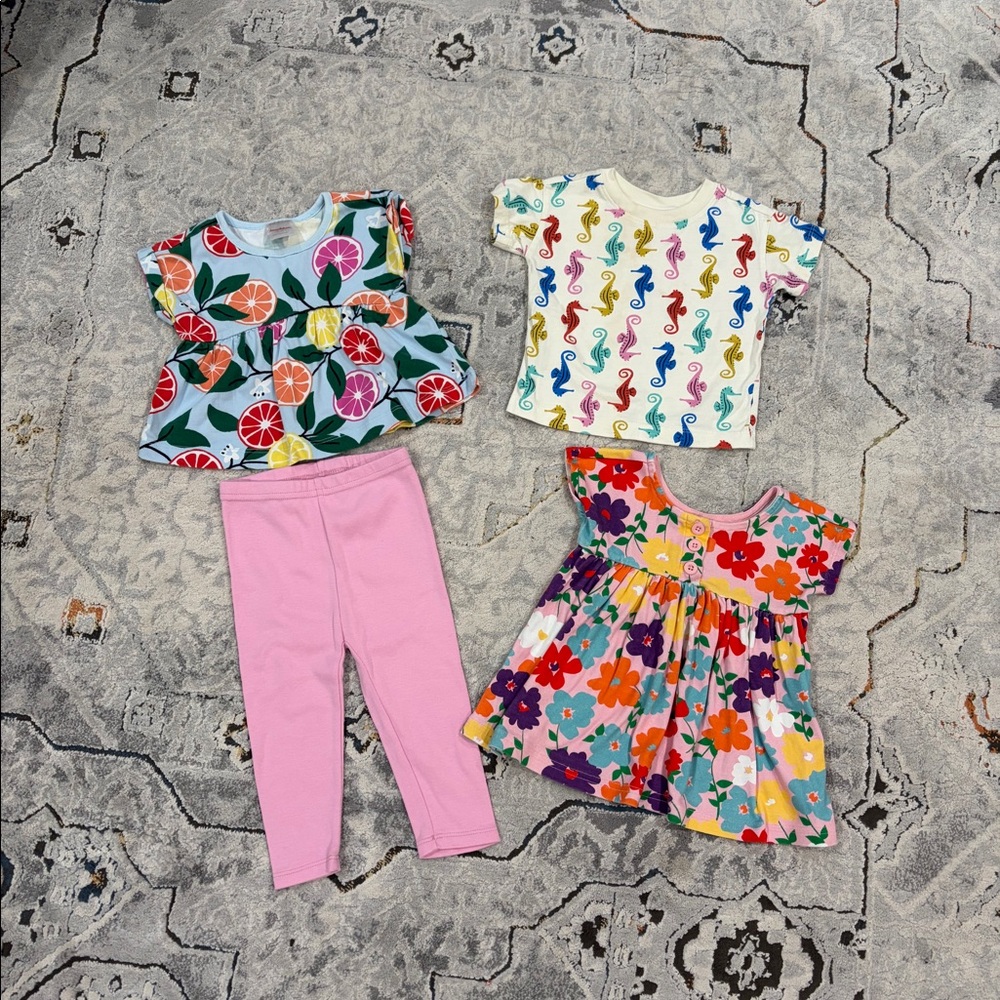 Hanna Andersson top, tunic, pants bundle, 12-18 mo